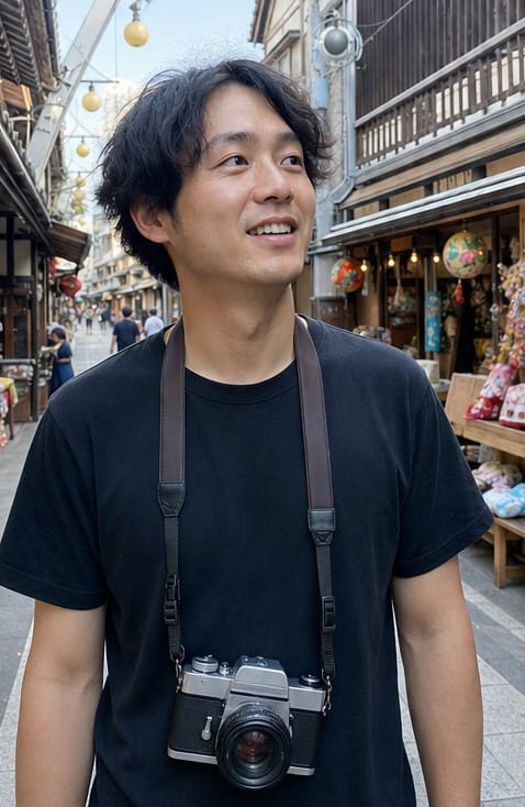 商店街散策の作例